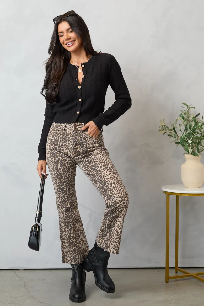 Aniston Black Scallop Detail Cardigan Fire Core