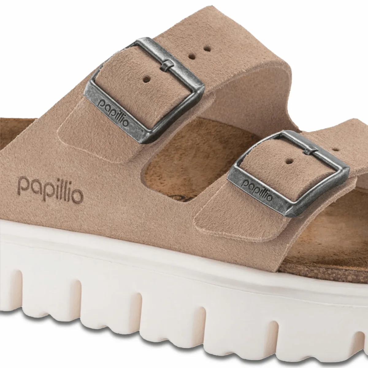 Birkenstock Women's Arizona Chunky Warm Sand Suede Evening Out