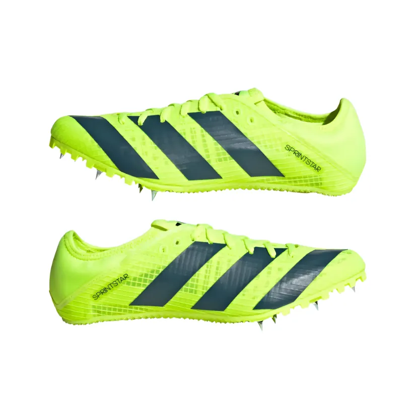 Adidas Mens Running Spike Sprintstar Lucid Lemon/Arctic Night/Core Black Friction Free Liner