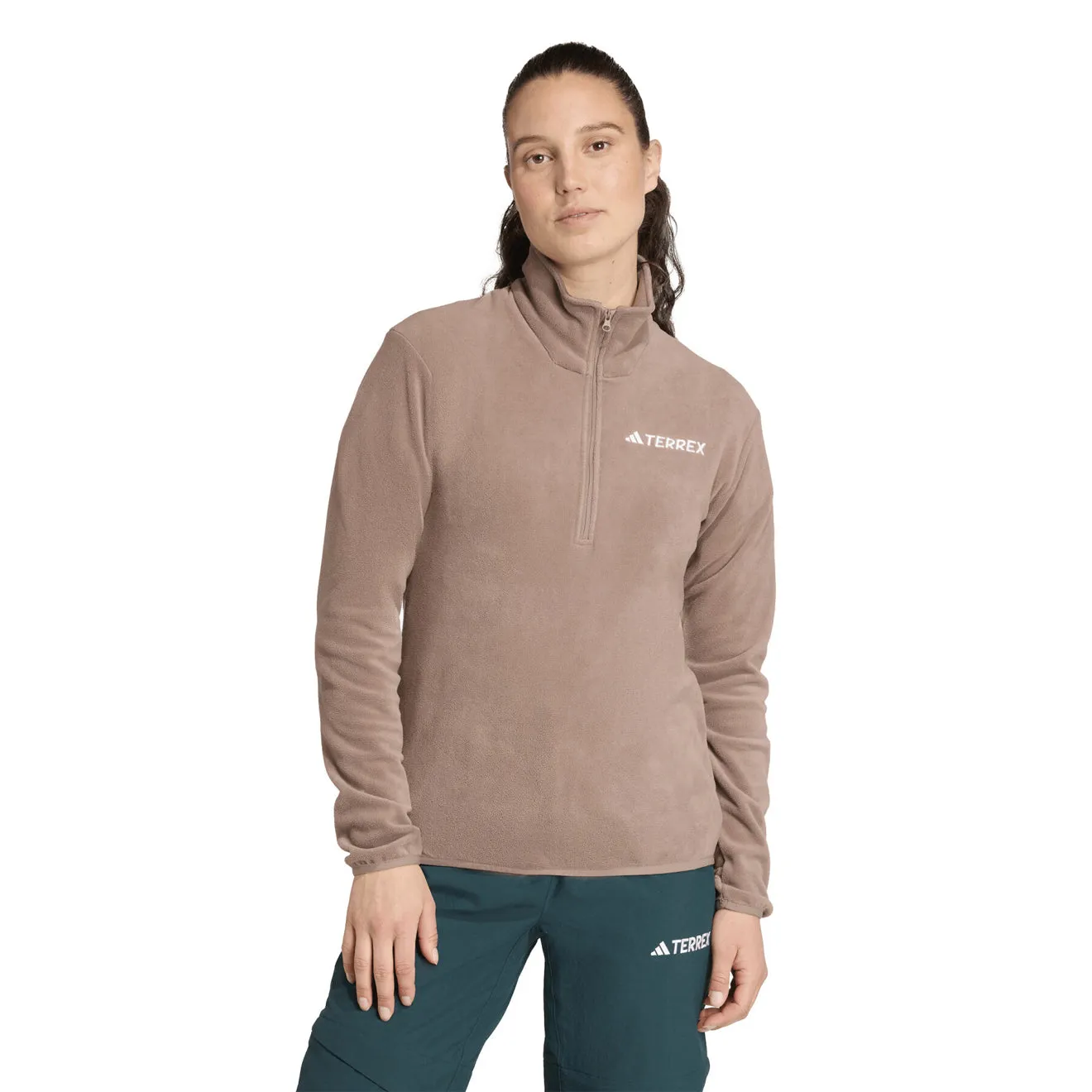 Clean Fit Adidas Terrex Womens MT Halfzip Fleece Trace Brown