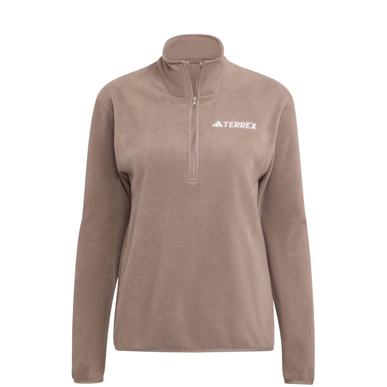 Overlock Stitching Lightweight Gear Adidas Terrex Womens MT Halfzip Fleece Trace Brown