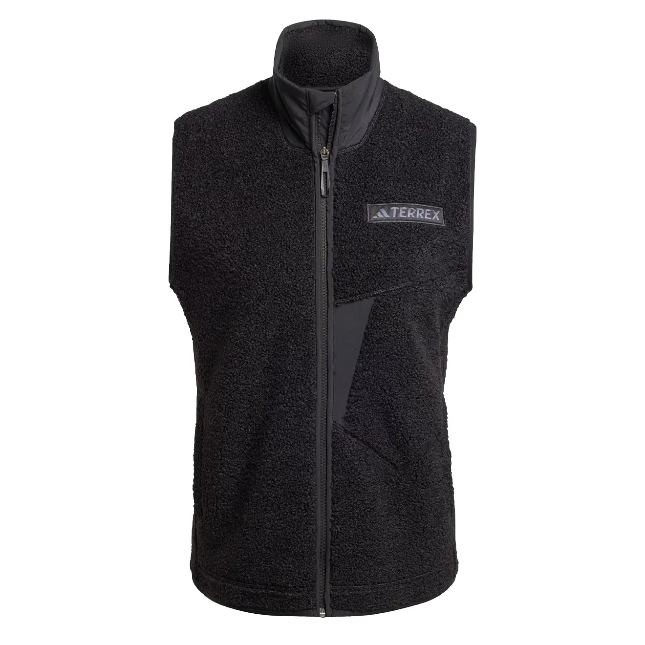 Low Profile Travel Essential Adidas Terrex Womens Xploric High Pile Fleece Vest Black