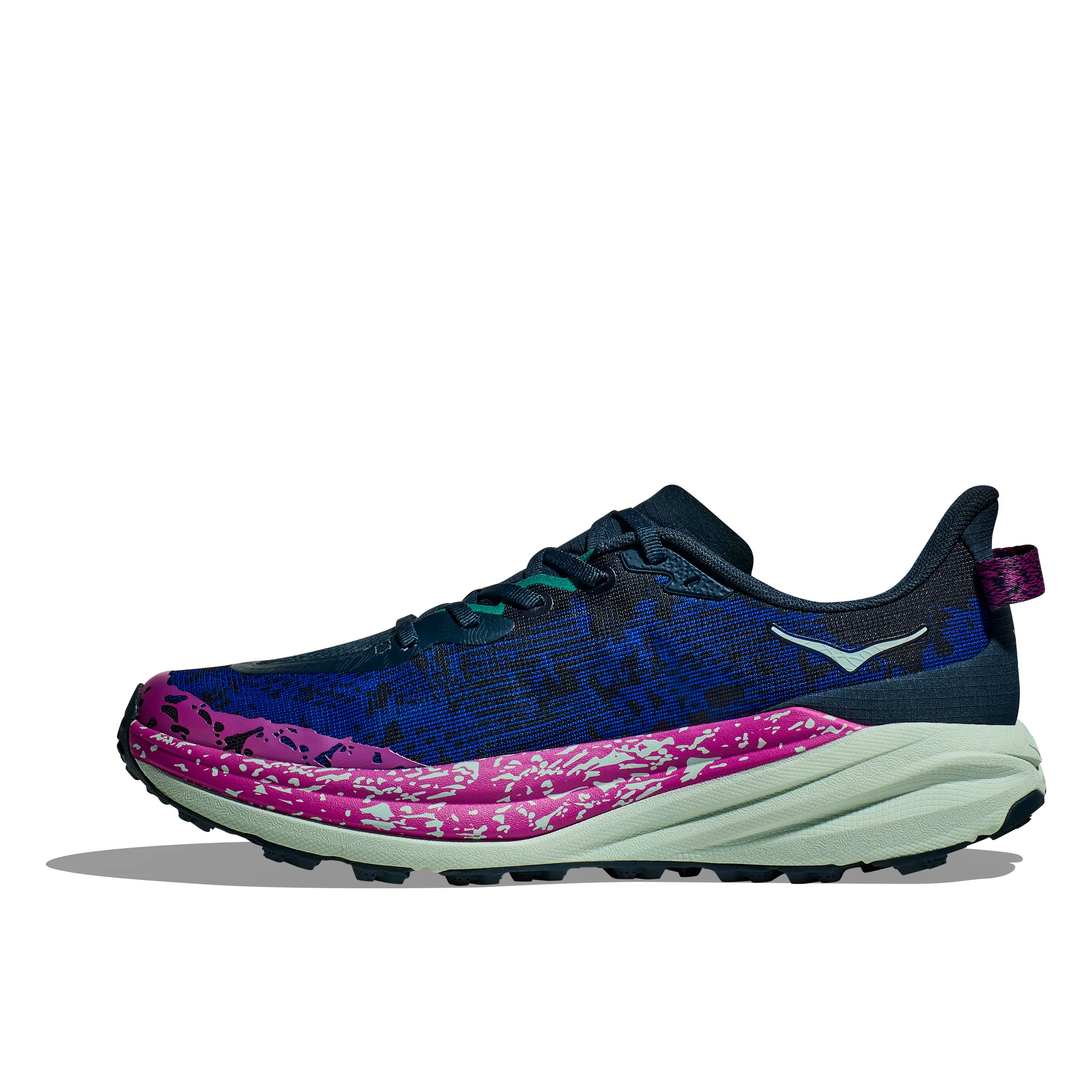 Hoka Mens Trainer Speedgoat 6 Stormy Skies/Aqua Breeze running in the night shoes Dynamic Heel Counter