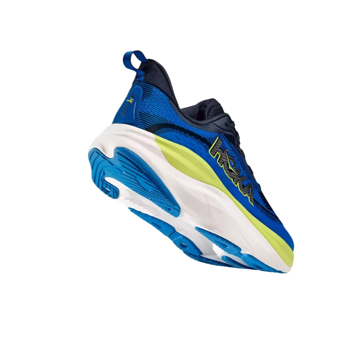 Hoka Mens Trainer Skyflow Varsity Navy/Electric Cobalt Adaptive Lacing running in cold tracks shoes