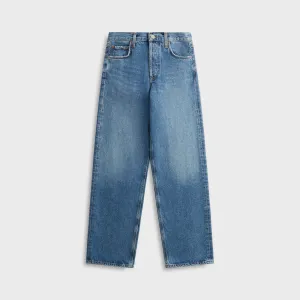 Athlete Fit Holiday Vibes Stretch Minimalist Agolde V-Waist Baggy Jean - Cascade