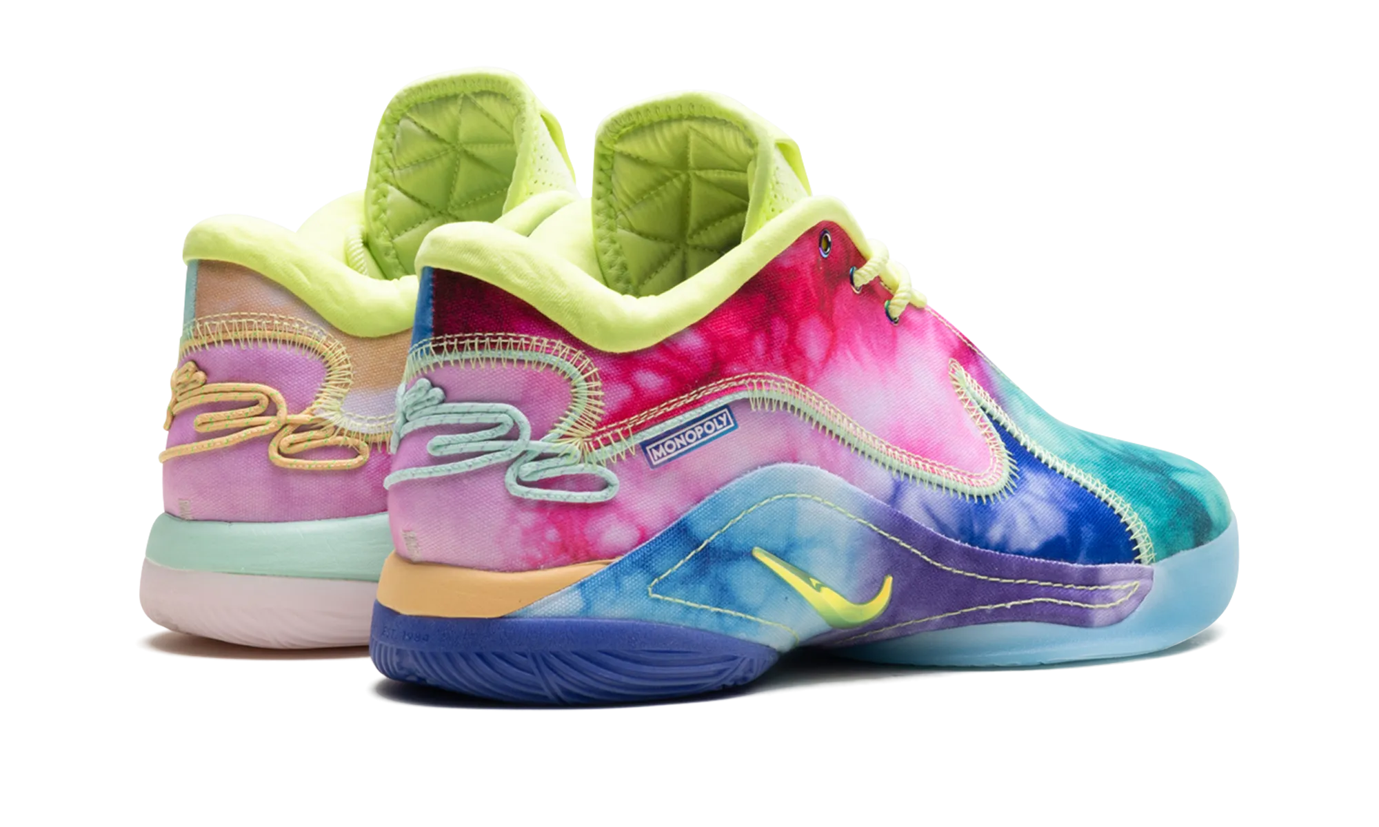 green running shoes Gradient Compression LeBron 22 "What the Monopoly Tie-Dye (Translucent Outsole)"