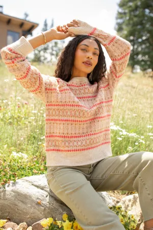 Keira Geo Print Neutral Sweater Virtual Mode Ethical Mode