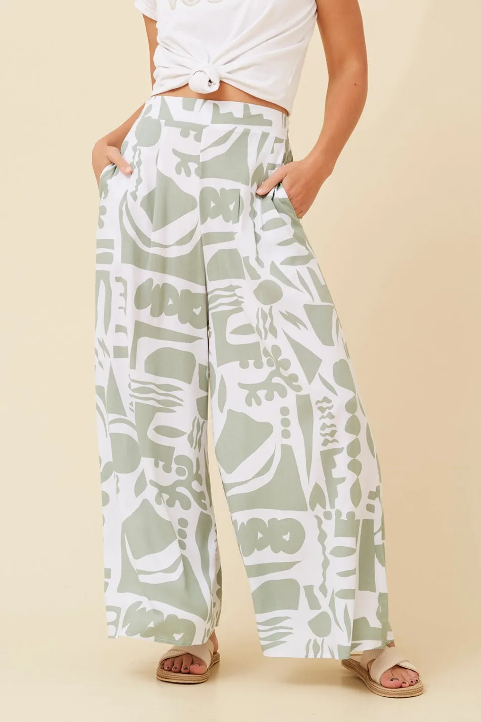 ReinforcedSeams Soft Brushed Lining AKARIA WIDE LEG PANTS