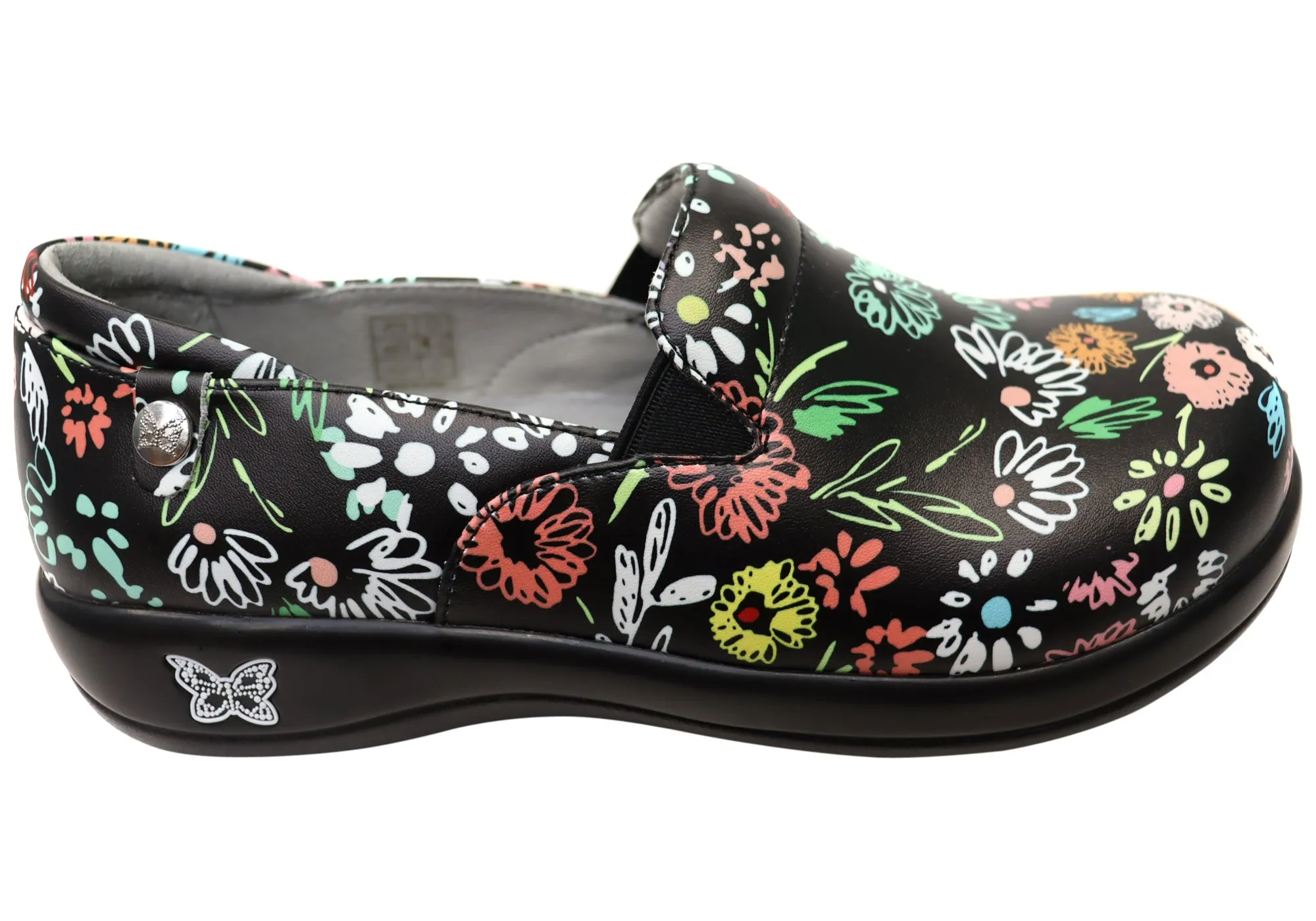 Alegria Keli Womens Comfortable Leather Slip On Shoes Balanced Ride Odor Control Treatment