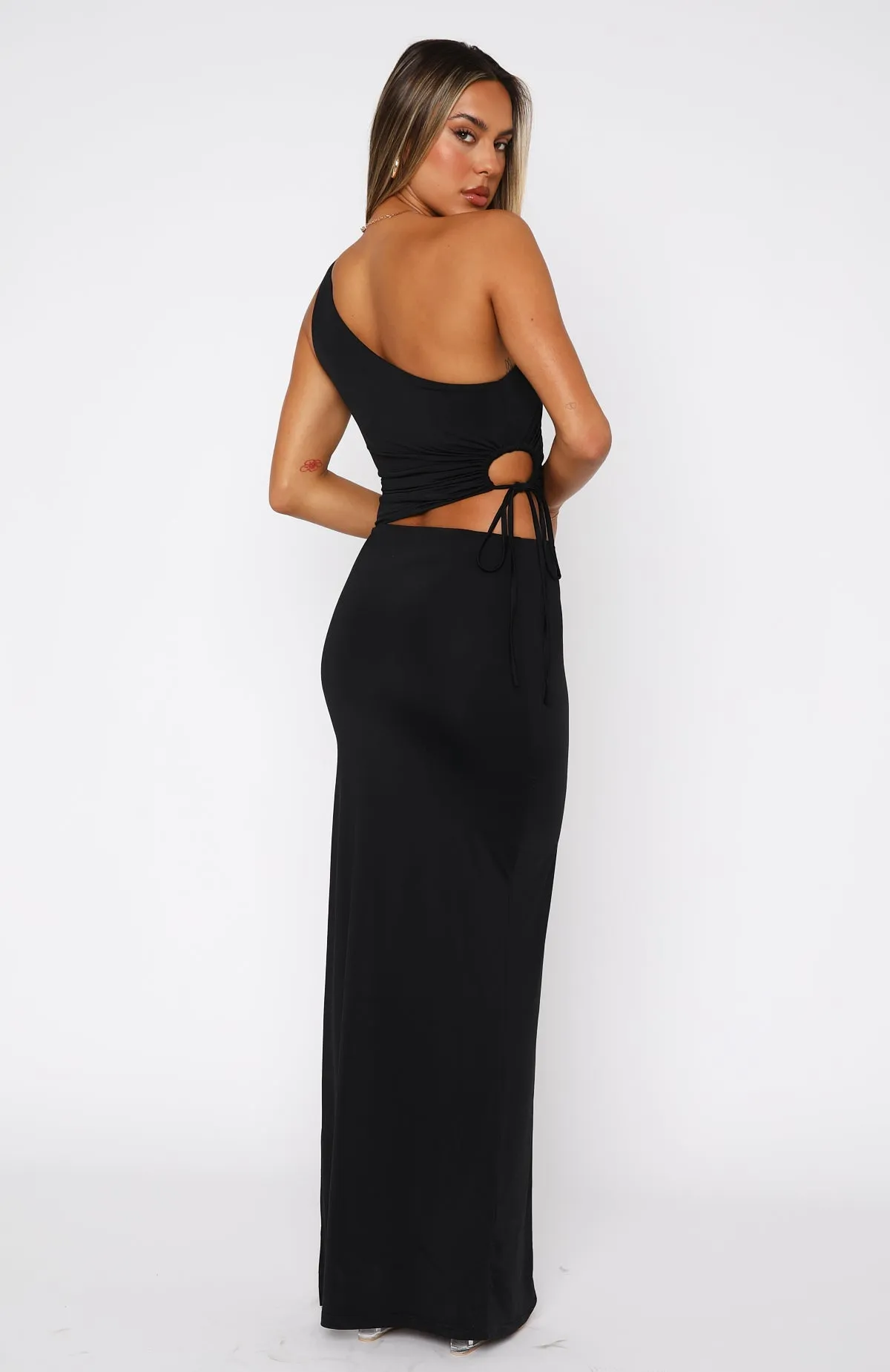All Inclusive Maxi Dress Black Trendy Silhouette Lightweight Layer