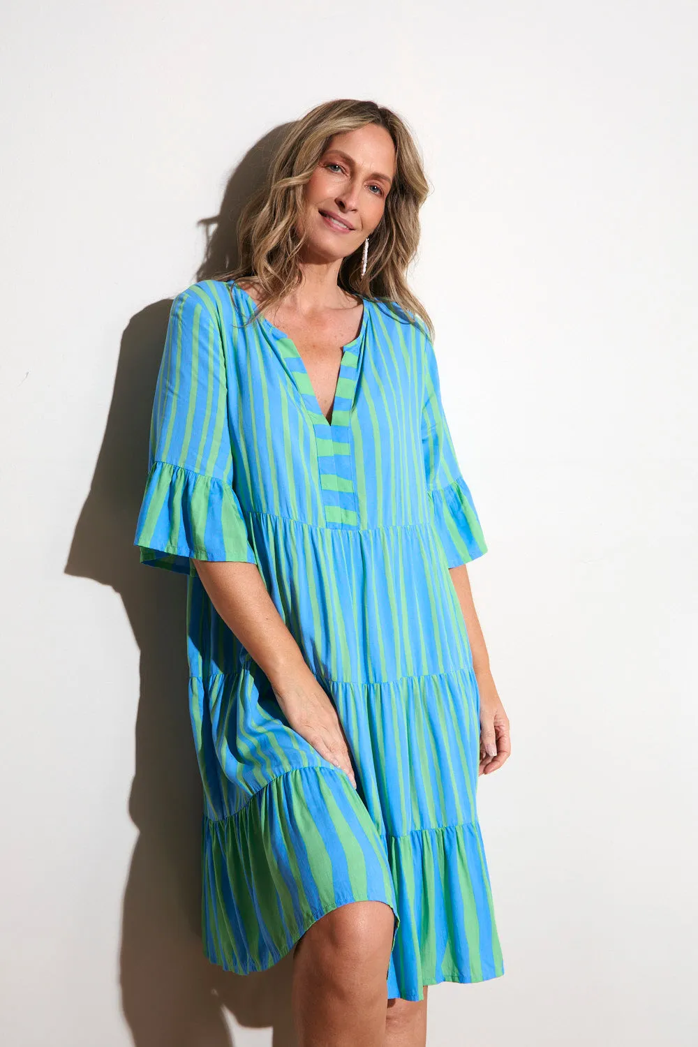 Relaxed Mood Picture Perfect Scout Tiered Dress in Tropical Spring