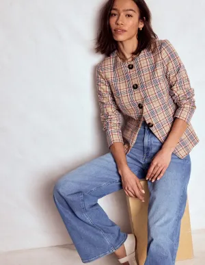 Sport Fit Hampstead Blazer-Brown, Pink & Navy  Check