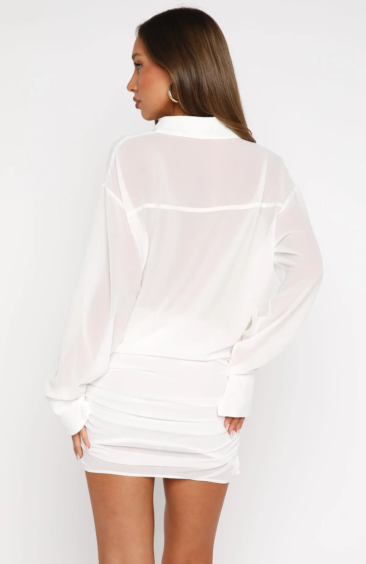 You'll Remember Me Mini Dress White Chic and Stylish Floral Pattern