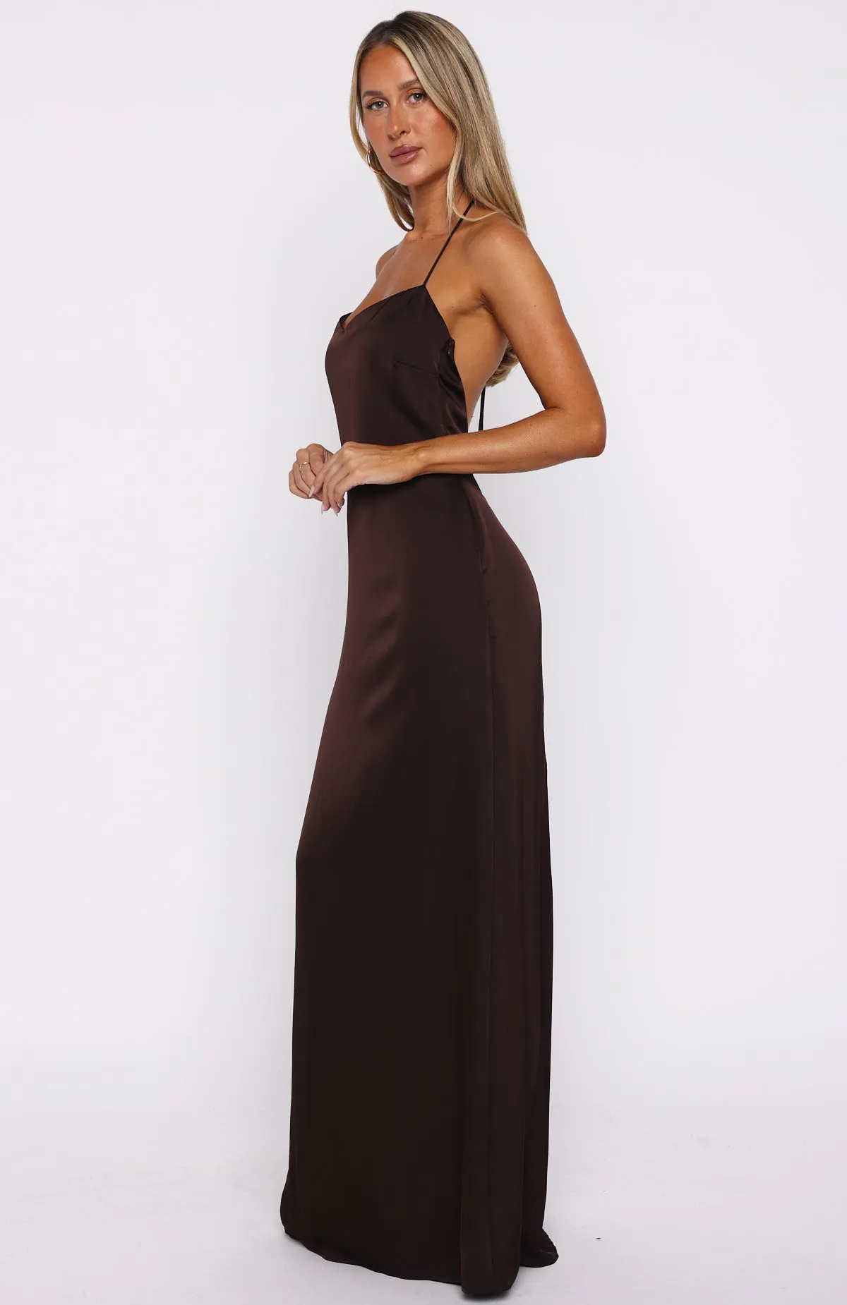 Amore Maxi Dress Dark Chocolate Glamorous look