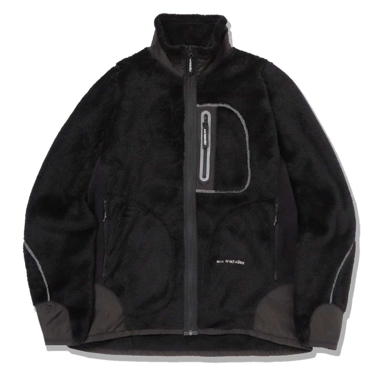And Wander High Loft Fleece Jacket Black Light Coverage Overnight Trip