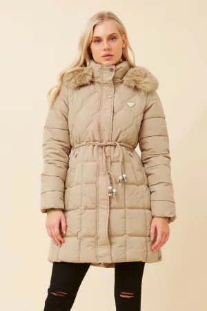 SeamSealed Edges Active Daily Wear ANOUK FUR TRIM PUFFER COAT
