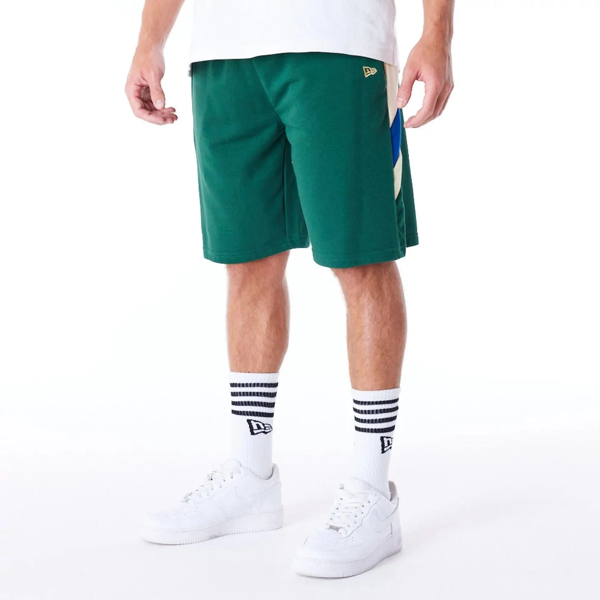 Milwaukee Bucks NBA Panel Dark Green Oversized Shorts Breezy Design Temperature Regulating Blend