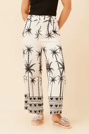 LOXANA PALM PRINT PANTS Active Stretch