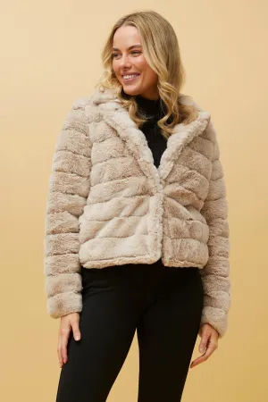 Quick drying material MOSCOW FAUX FUR JACKET