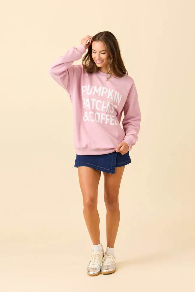 Pumpkin Patches & Coffee Mauve Graphic Sweatshirt Cool Design
