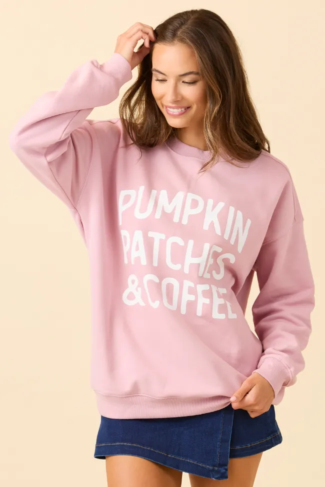 Fashion Layers Seamless transition Pumpkin Patches & Coffee Mauve Graphic Sweatshirt