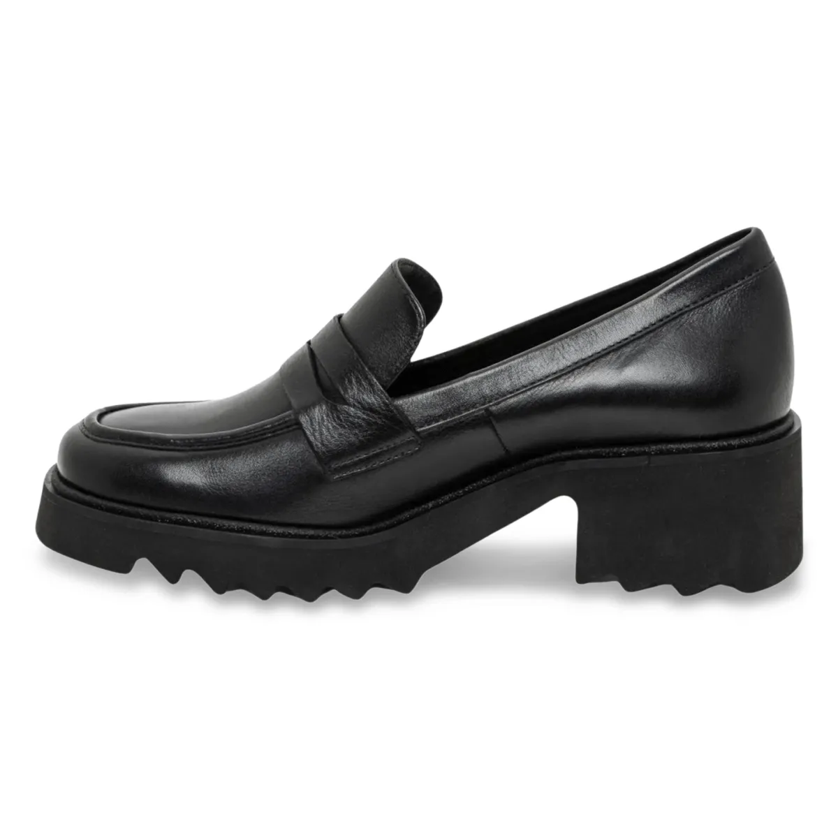 Ara Women's Prism Platform Penny Black Calf Leather Stand Long Hill Climb