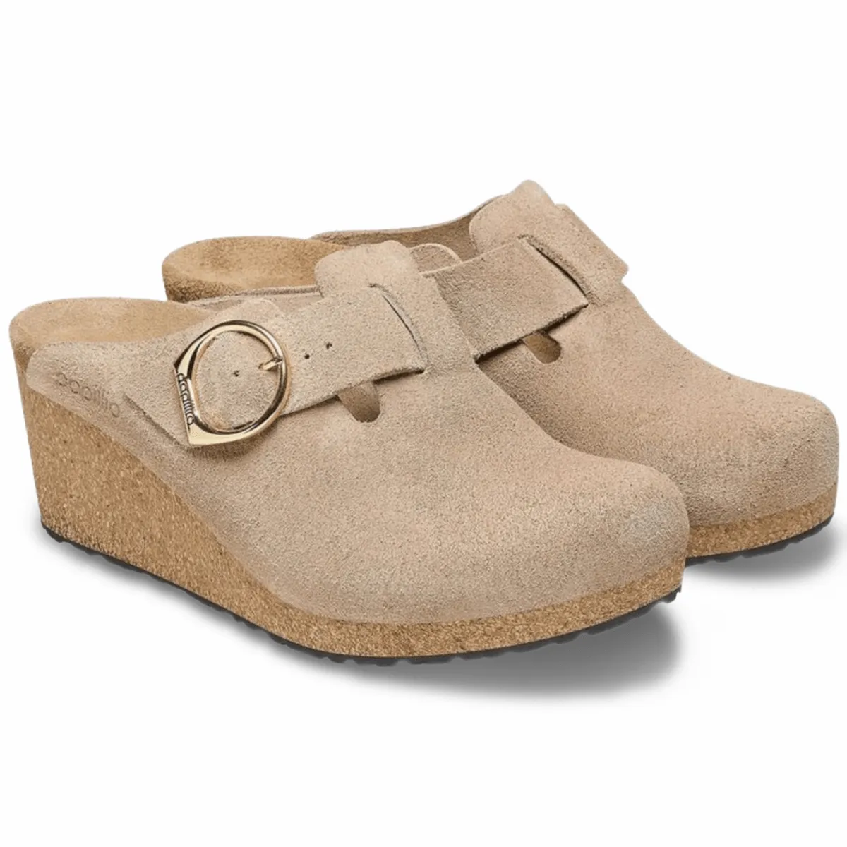 Birkenstock Women's Fanny Warm Sand Suede Leather Basic Wear Gym Style