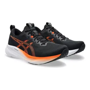 hot - weather shoes running in a color run Asics Mens Trainer Gel-Pulse 16 Black/Nova Orange