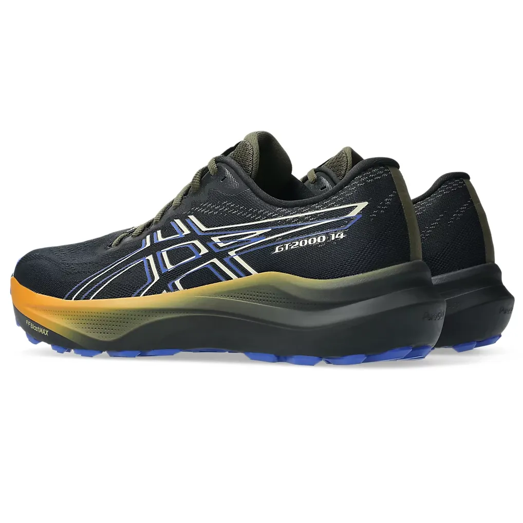 Asics Mens Trainer GT-2000 14 GTX Black/Vanilla Flexible Groove Construction