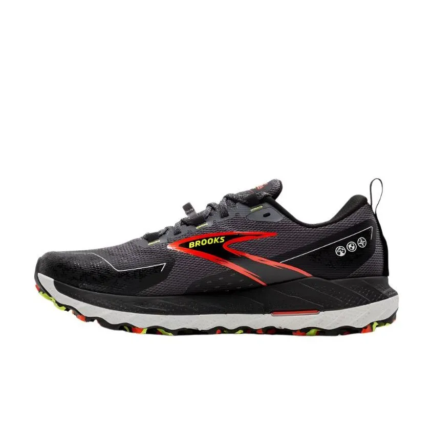 men's athletic footwear Brooks Mens Trainer Cascadia 18 GTX Blackened Pearl/Black/Tomato