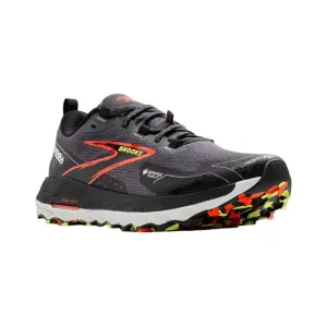 Brooks Mens Trainer Cascadia 18 GTX Blackened Pearl/Black/Tomato toe - strap shoes sponsored shoes