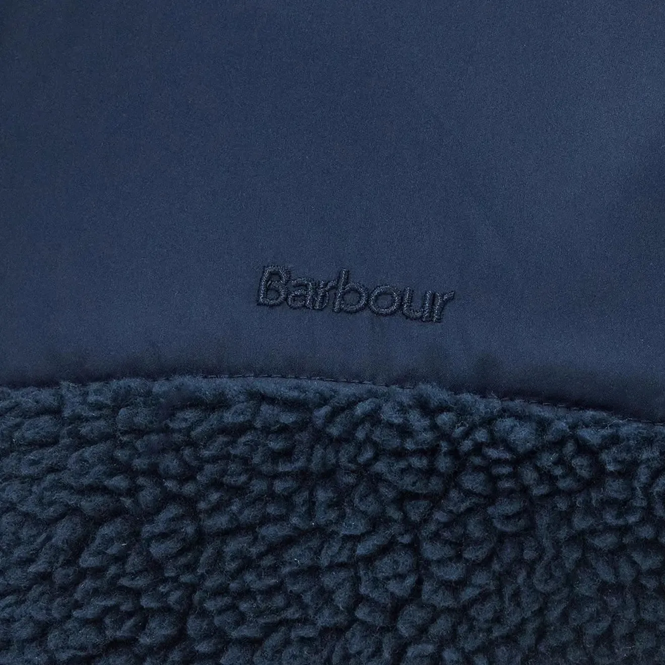 Barbour Hobson Fleece Jacket Navy Zip Front Cool Evening