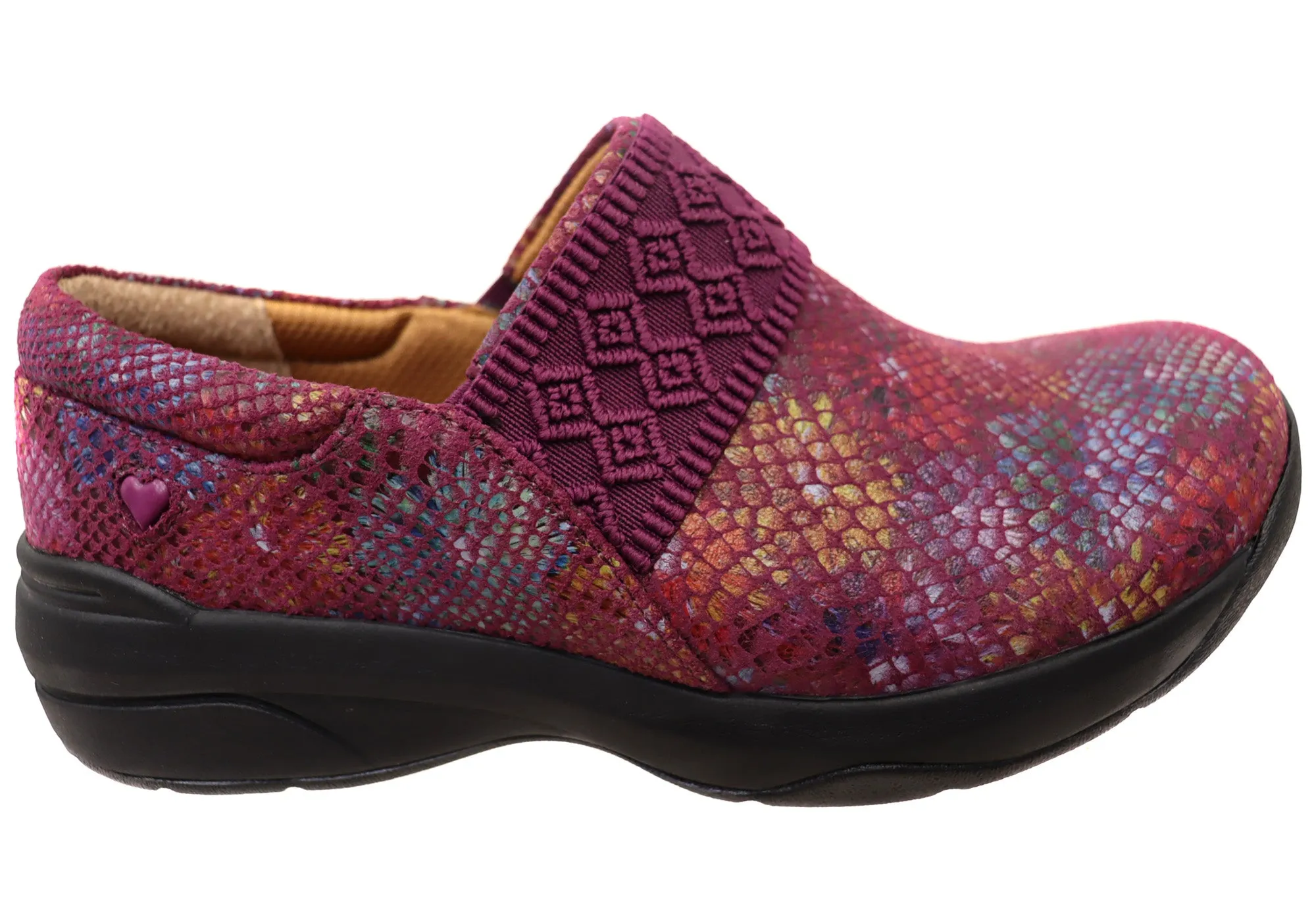 Essential Wear Skill Step Nurse Mates Cally Womens Comfortable Wide Fit Leather Slip On Shoes