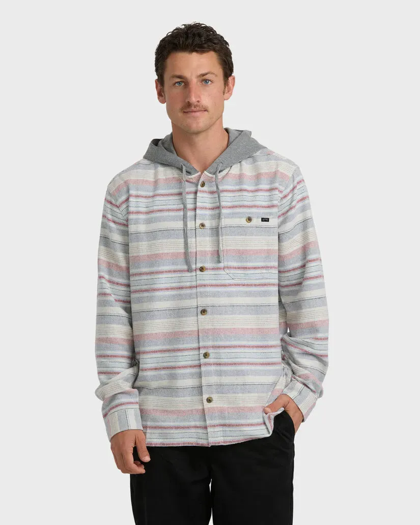 Effortless Wear Ribbed Collar Design Billabong Mens Shirt Baja Long Sleeve Flannel