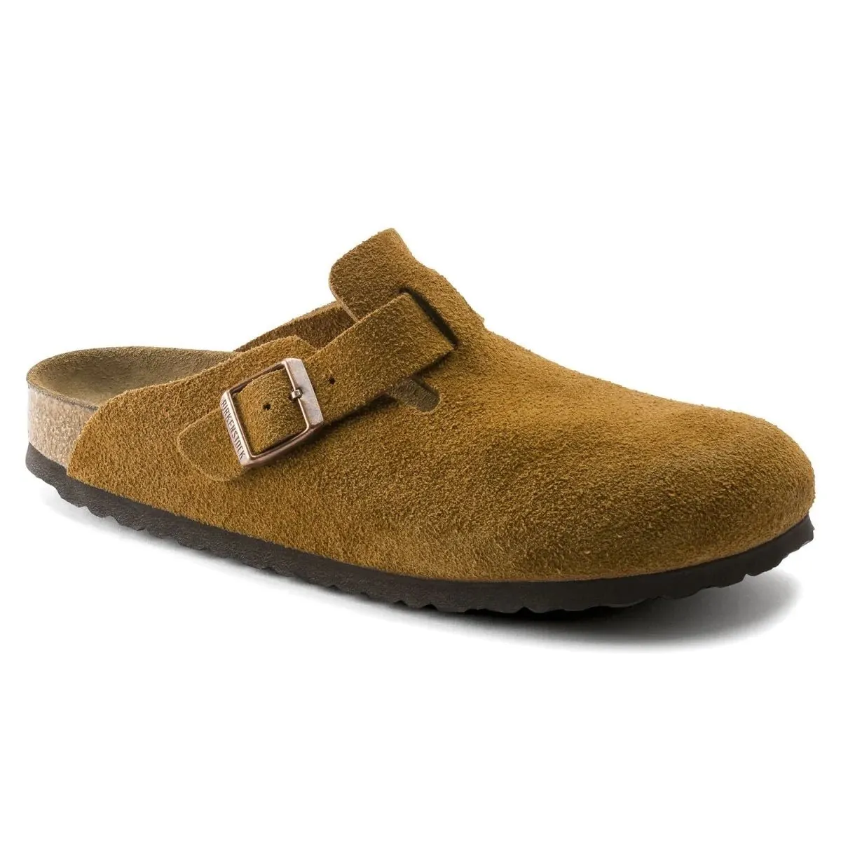 Workwear Friendly hot climate Birkenstock Women's Boston SOFT Footbed Mink Suede
