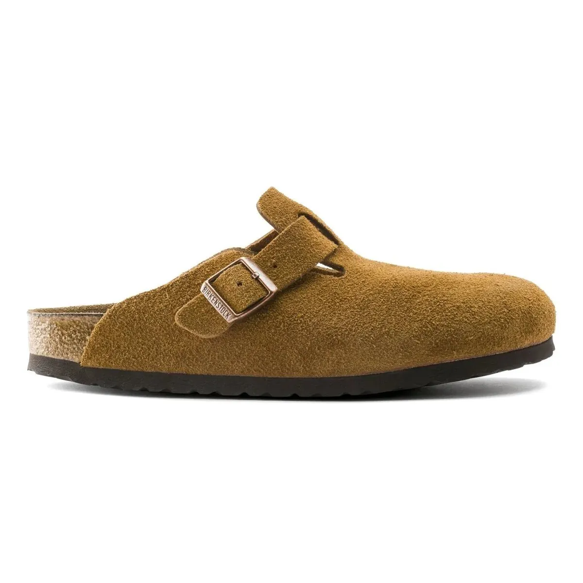 Contoured Insole Shape Lace Up Adjustability Birkenstock Women's Boston SOFT Footbed Mink Suede