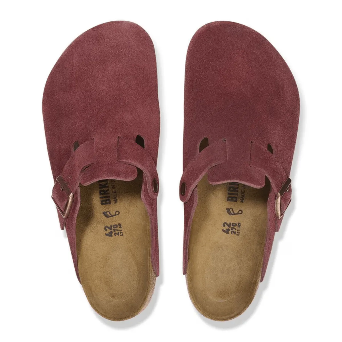Birkenstock Women's Boston Zinfandel Suede Leather Guard Hike SyntheticMaterial
