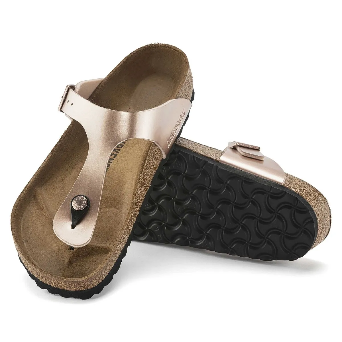 Birkenstock Women's Gizeh Metallic Copper Birko-Flor? Everyday Shoes Stair Run