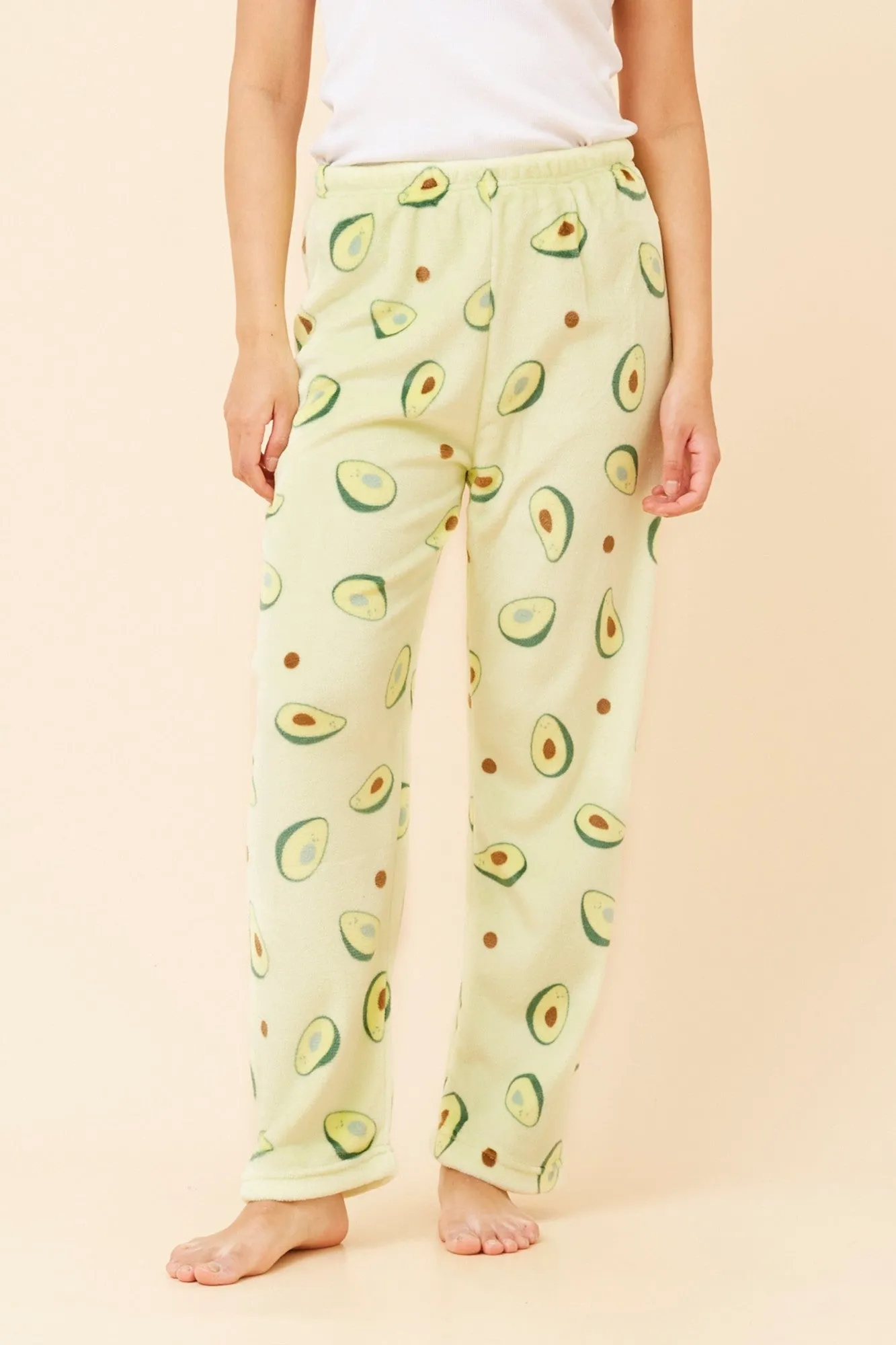 TearResistantPanels LEE AVOCADO PRINT PLUSH PYJAMA PANTS