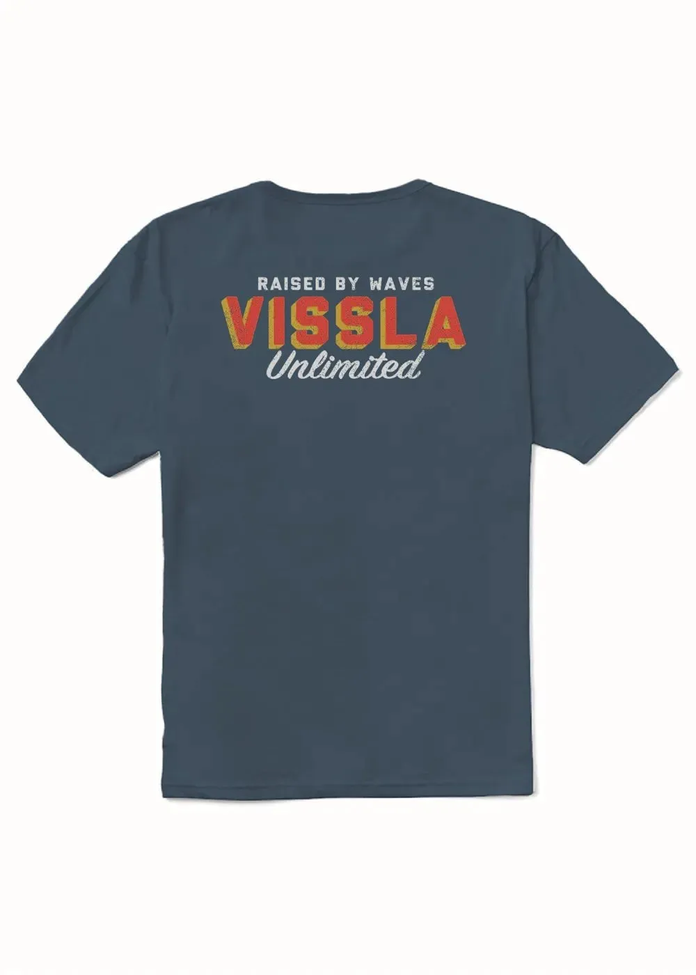 Vissla Mens Shirt Sign Painter Organic Flexible Collar Casual Performance Fit
