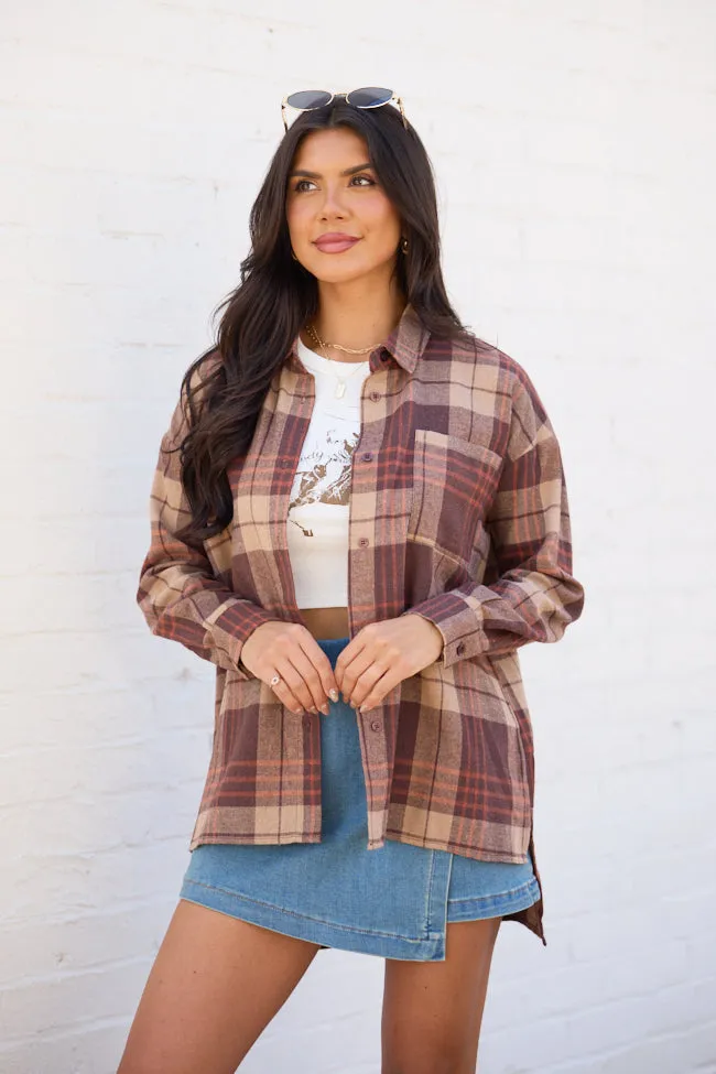 FadeResistant Color Eco Core Autumn Brown Plaid Flannel Top