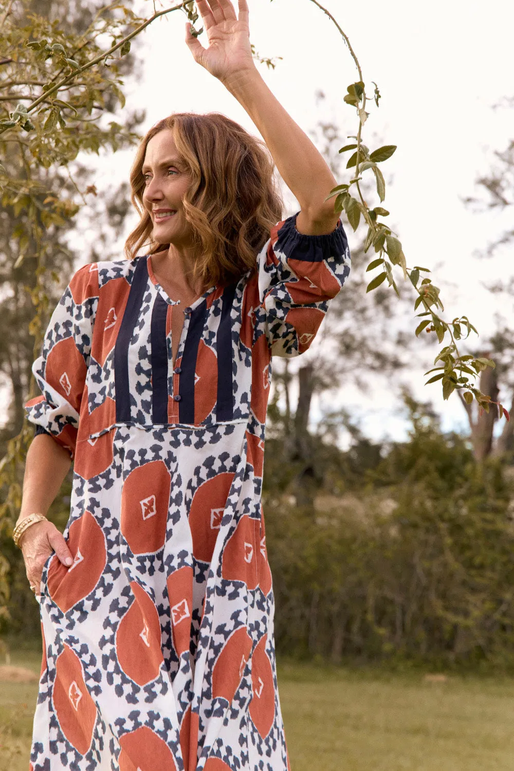 Bonnie Umbrella Dress in Chestnut Perfectly Fitted
