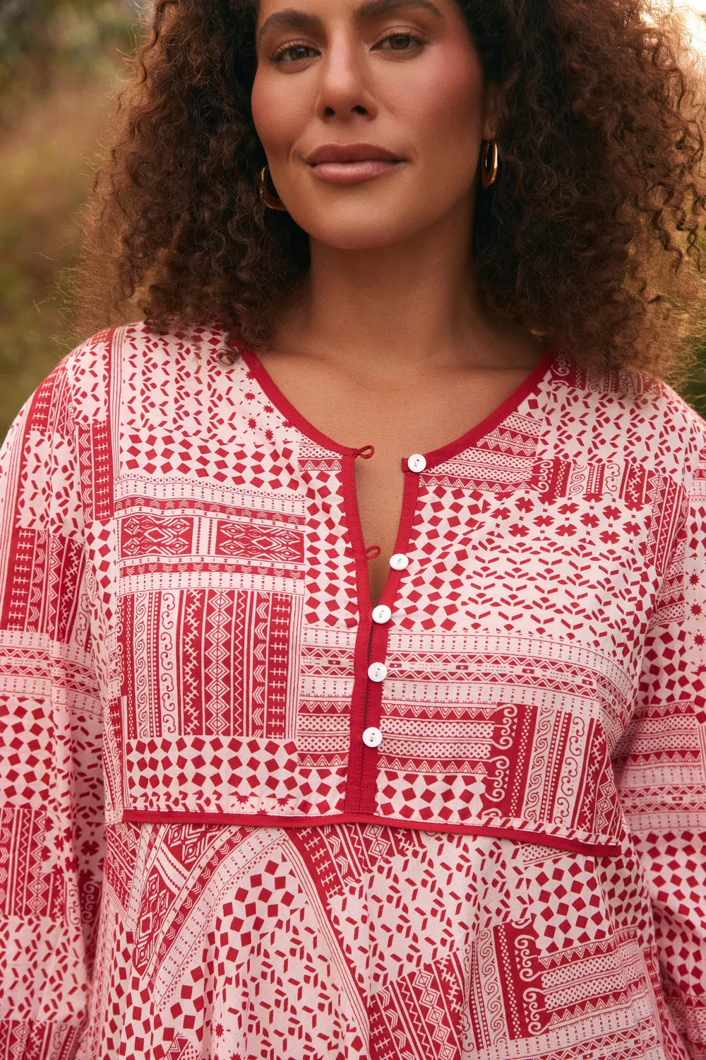 Modern Lines Bonnie Umbrella Dress in Sienna