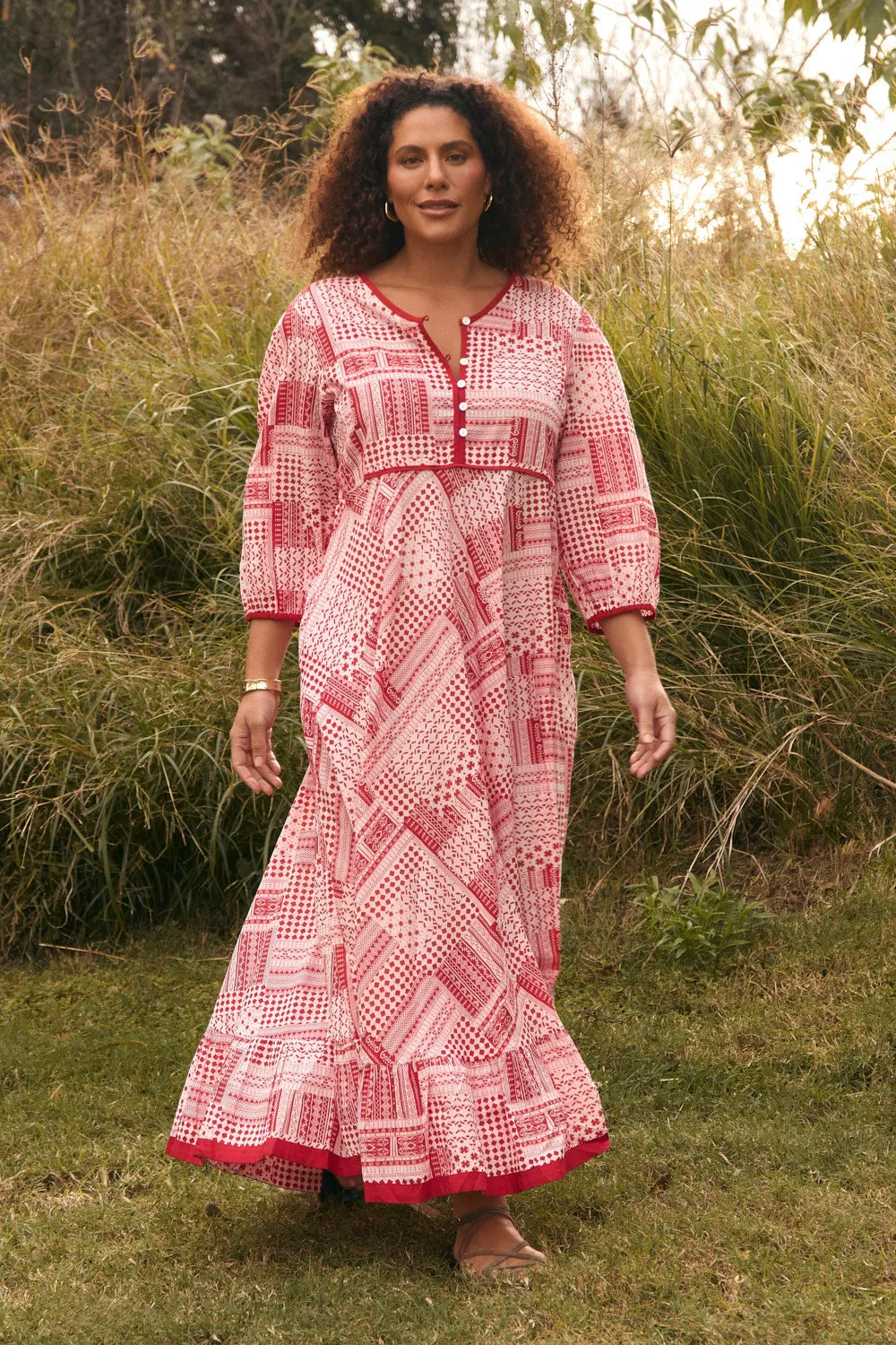 Effortless Look Bonnie Umbrella Dress in Sienna