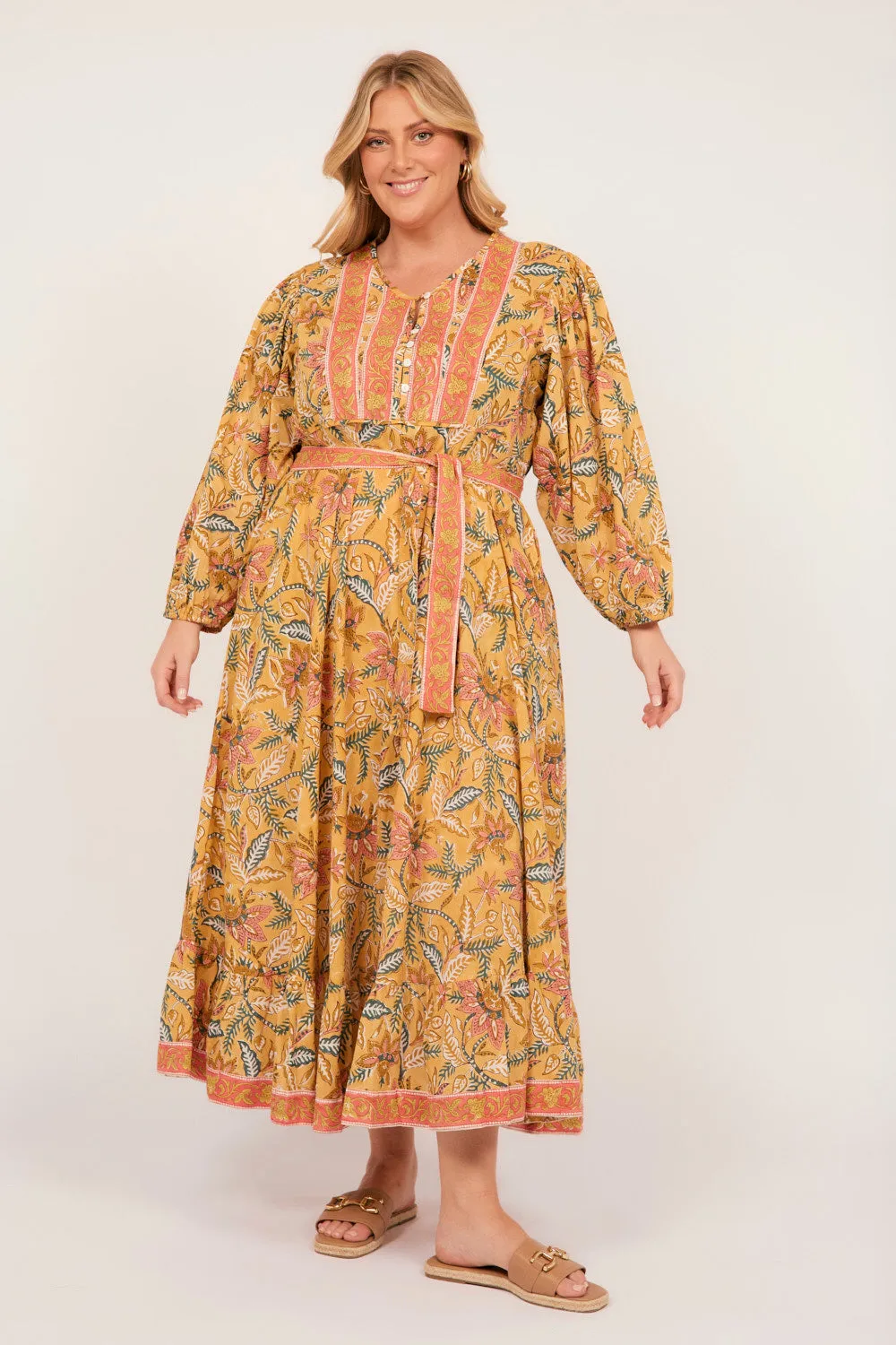 Comfortable and Fashionable Bonnie Umbrella Dress in Sunshine