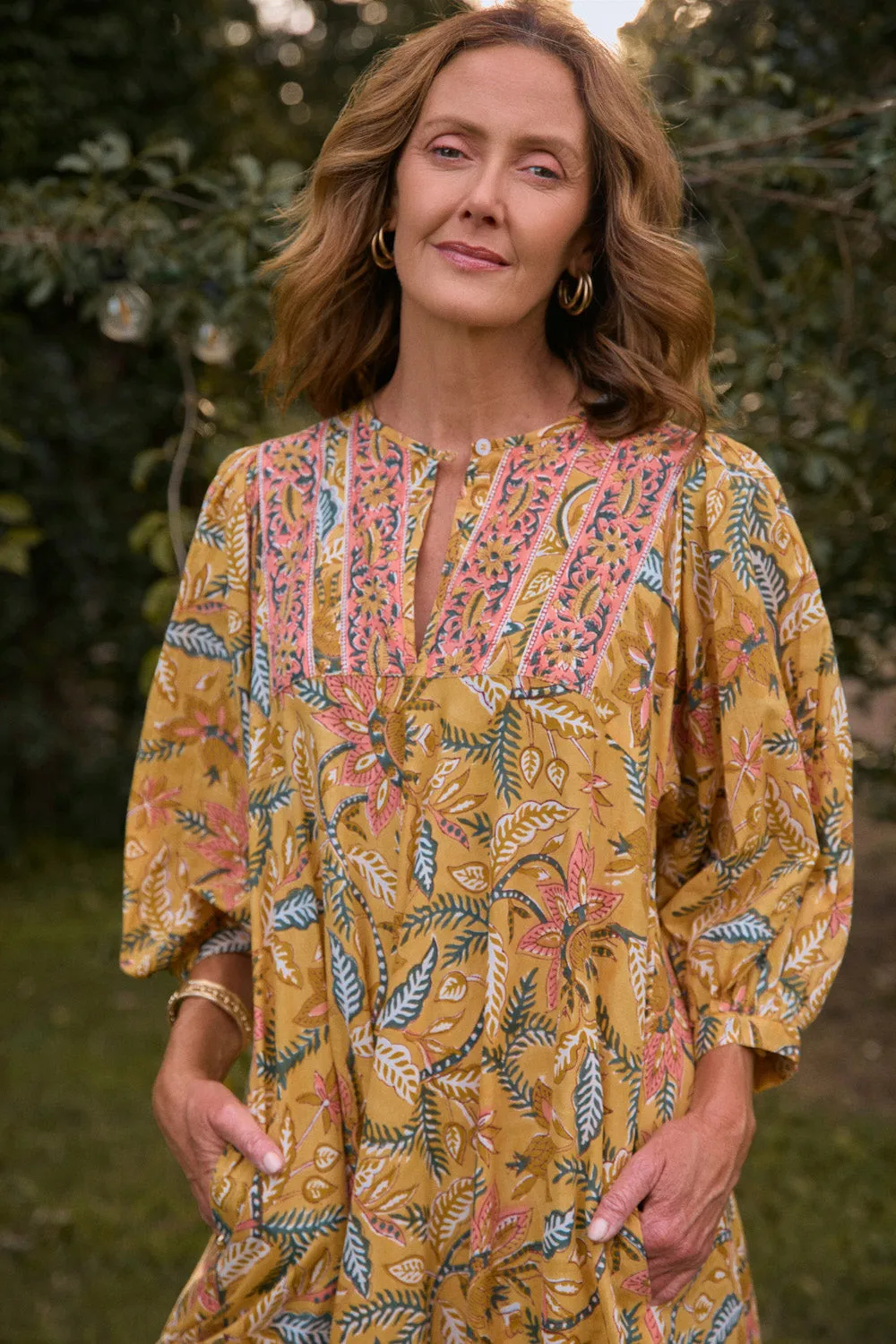 Bonnie Umbrella Dress in Sunshine Brunch Glow Wedding-Guest