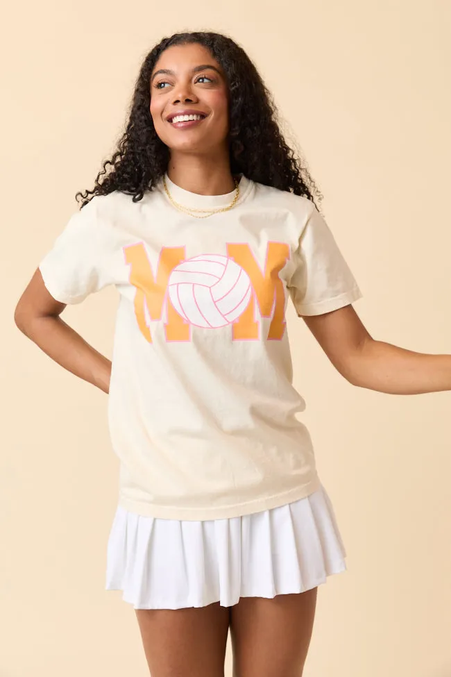 AI Core Mom Block Volleyball Ivory Graphic Tee
