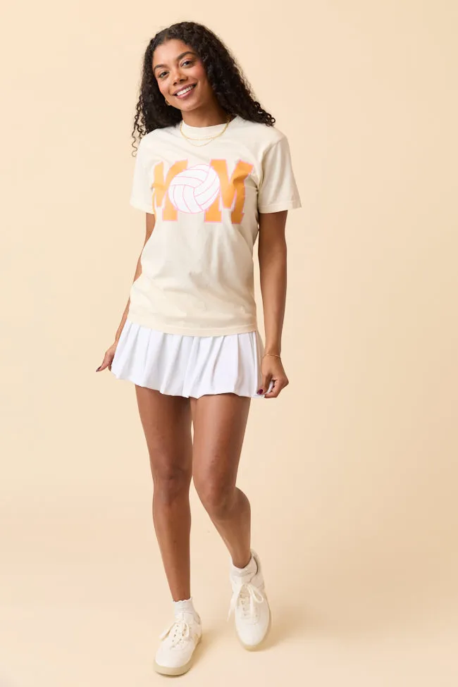 Mom Block Volleyball Ivory Graphic Tee Daily Use