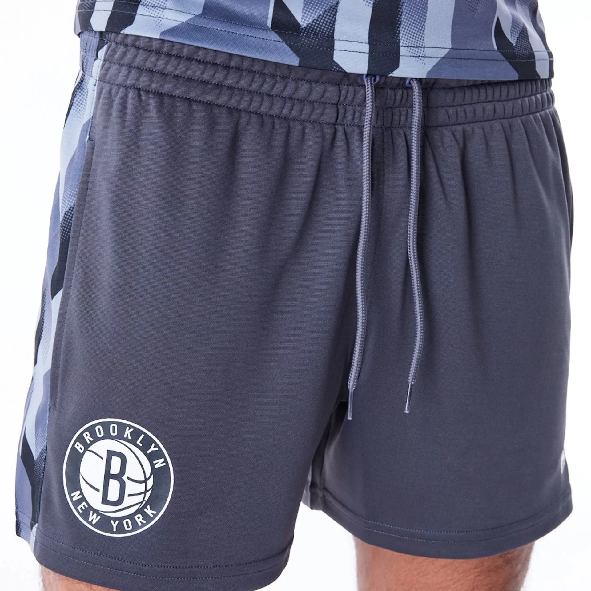 Quick Action Fit Movement Flex Brooklyn Nets NBA Soccer Dark Grey Short Shorts