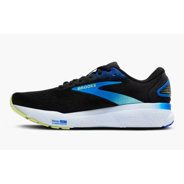 Brooks Mens Trainer Ghost 16 D 002 Black/Cobalt/Neo Yellow Versatility